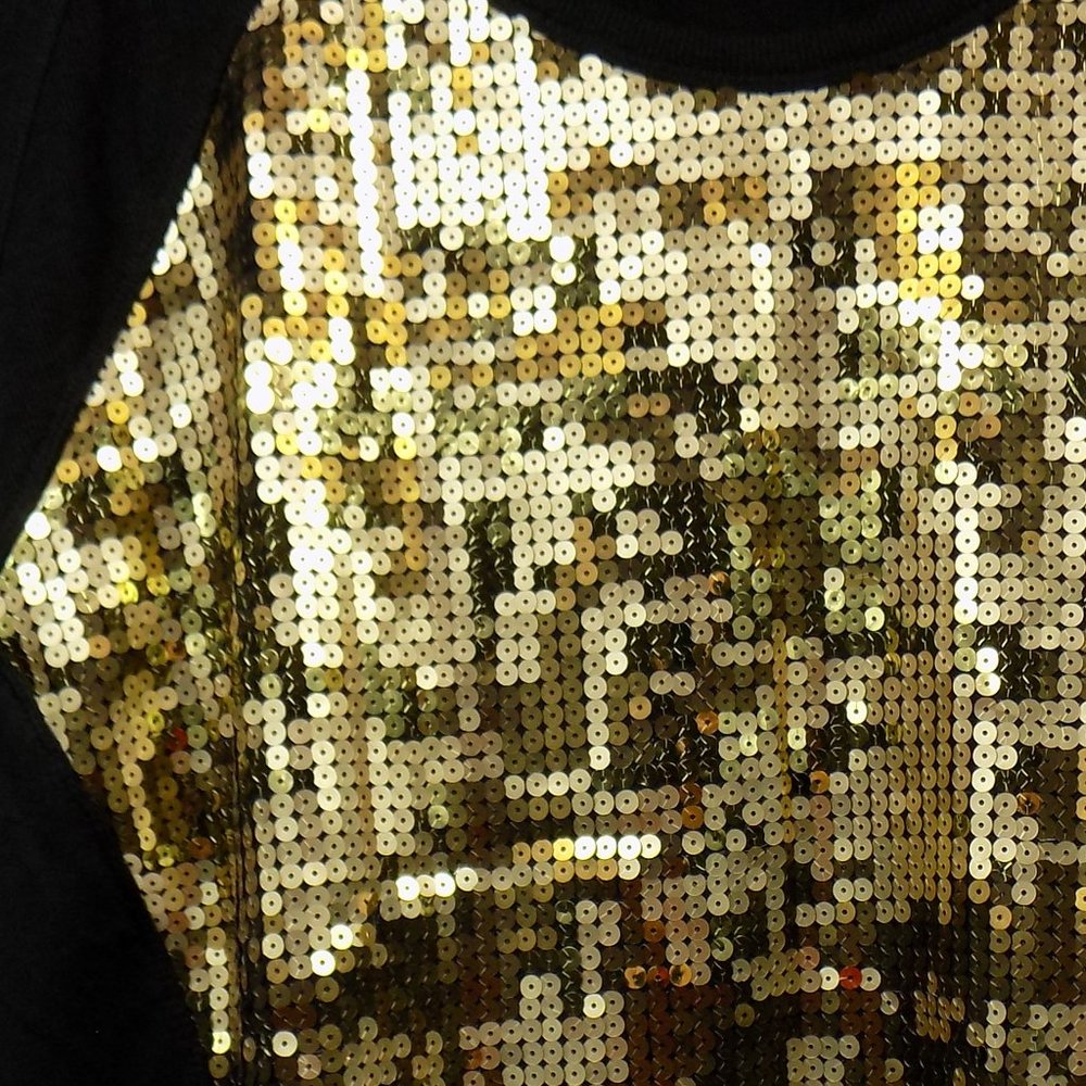 Lane Bryant Black Blouse With Gold Embellishment Size 14/16 NWT - Picture 3 of 9